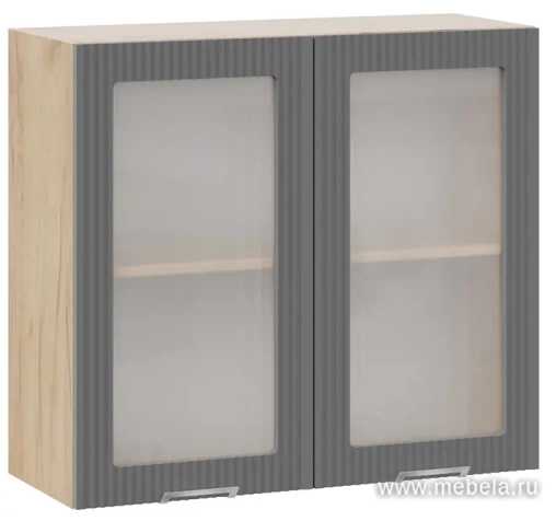Шкаф навесной c двумя дверями со стеклом