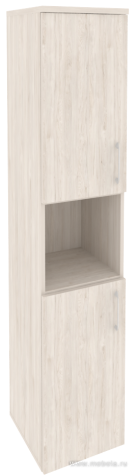 Офисный шкаф высокий узкий лев./прав. (2 низких фасада ЛДСП)