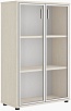 Офисный шкаф средний со стеклом