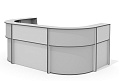 Стойка ресепшн, угловая с опорами