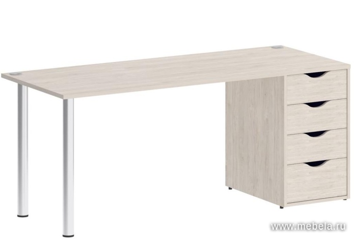 Стол компьютерный на металлокаркасе с тумбой