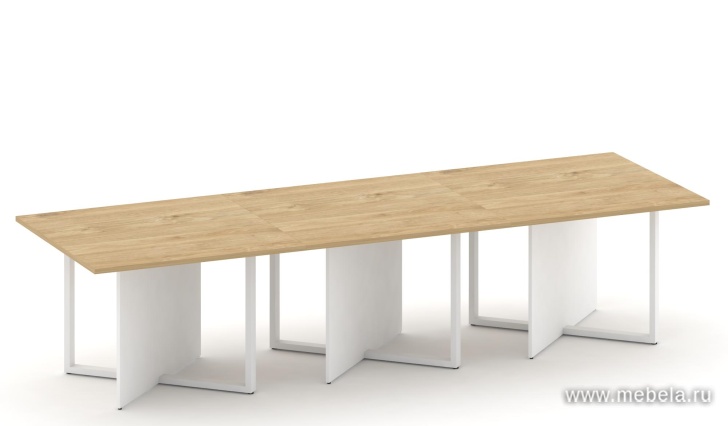 Стол переговорный на металлокаркасе (3 модуля)