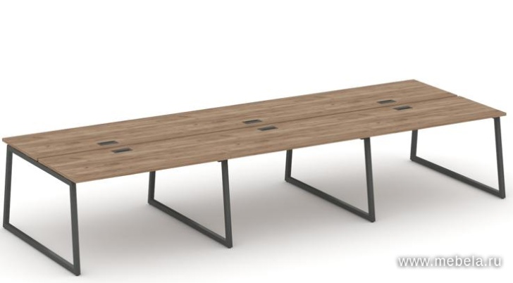 Рабочая станция двухсторонняя на T1-образных опорах 40х40