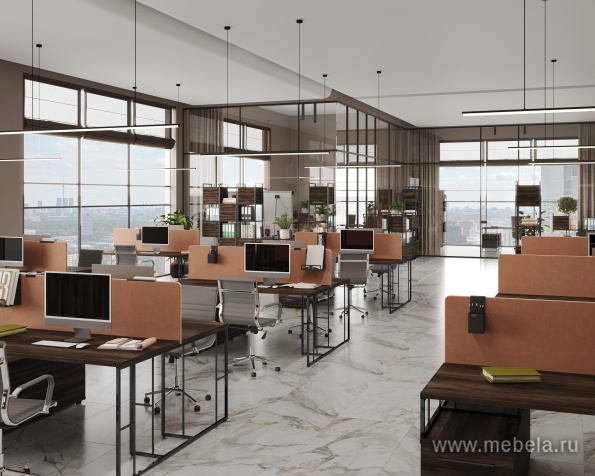 Стол для переговоров на металлических опорах