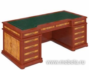 Стол руководителя 9 ящ.(кожаный бювар)