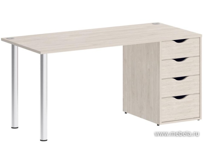 Стол компьютерный на металлокаркасе с тумбой