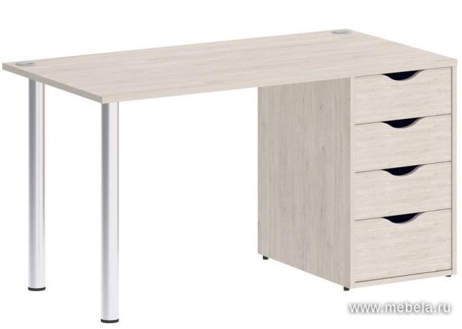 Стол компьютерный на металлокаркасе с тумбой