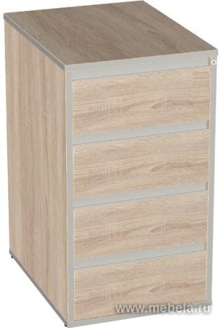 Тумба приставная с центральным замком