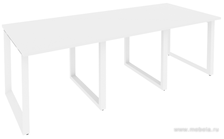 Стол для переговоров на О-образном металлокаркасе