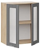 Шкаф навесной c двумя дверями со стеклом