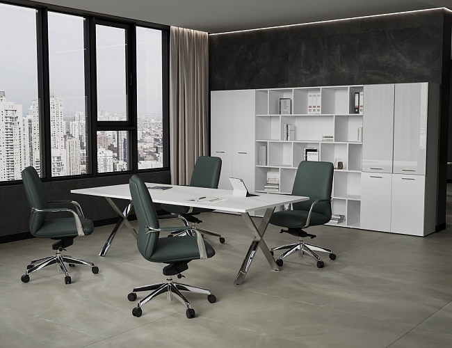 фото столы Кросс Белый №5