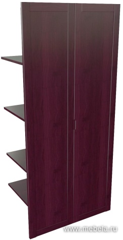 Наполнение двухстворчатого шкафа с полками / вешалкой