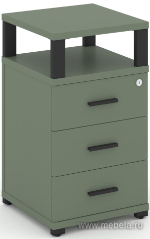 Тумба приставная 3 ящика. С надставкой.