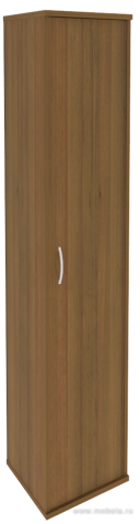 Офисный шкаф высокий узкий (1 высокая дверь ЛДСП), Л/Пр.