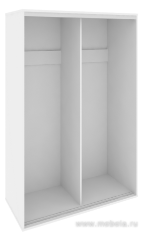 Низкий корпус шкафа-купе + трэк (2-х секционный)