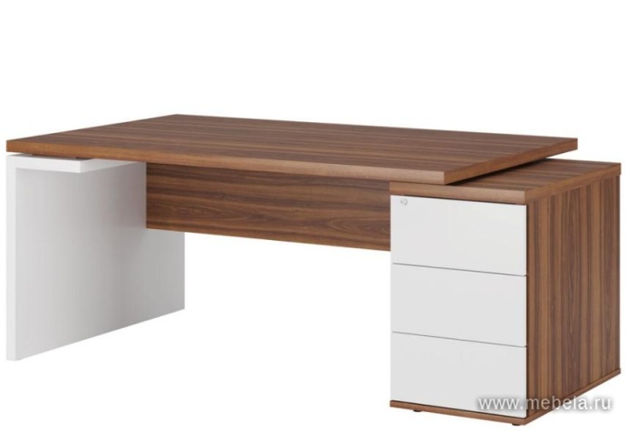 Стол на опорной тумбе правый