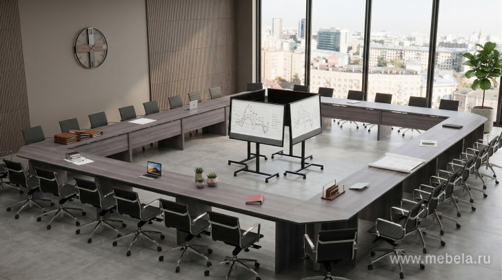 Офисный шкаф узкий высокий закрытый с нишей (ЛДСП)