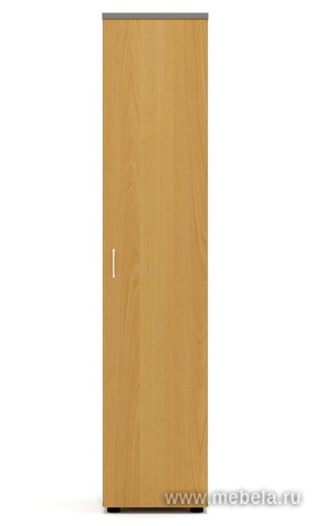 Офисный шкаф закрытый узкий с полками