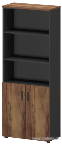 Офисный шкаф для документов высокий полузакрытый