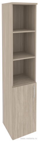 Офисный шкаф высокий узкий лев./прав. (1 низкий фасад ЛДСП)