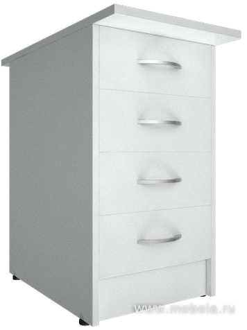 Приставная офисная тумба с замком, 4 ящика