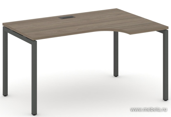 Стол рабочий эргономичный на П-образных опорах 40х40 (Левый/Правый)