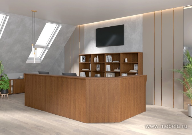 Модуль стойки ресепшен прямой с вырезом (без опор)