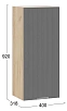 Шкаф высокий навесной c одной дверью