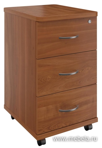 Тумба выкатная 3 ящика центральный замок