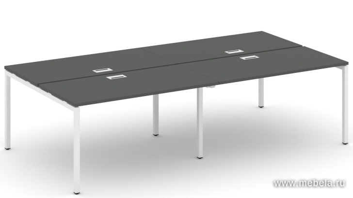 Рабочая станция двухсторонняя на П-образных опорах 40х40