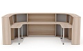 Стойка ресепшн, угловая с опорами