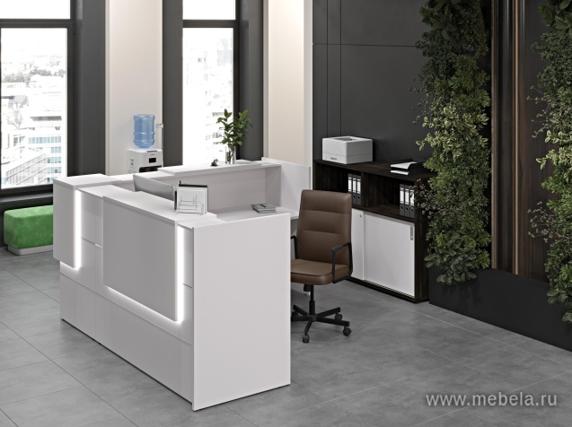 Ресепшен угловой г-образный с внешним углом 7