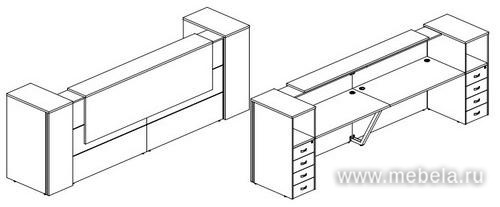 Стойка ресепшен прямая №12