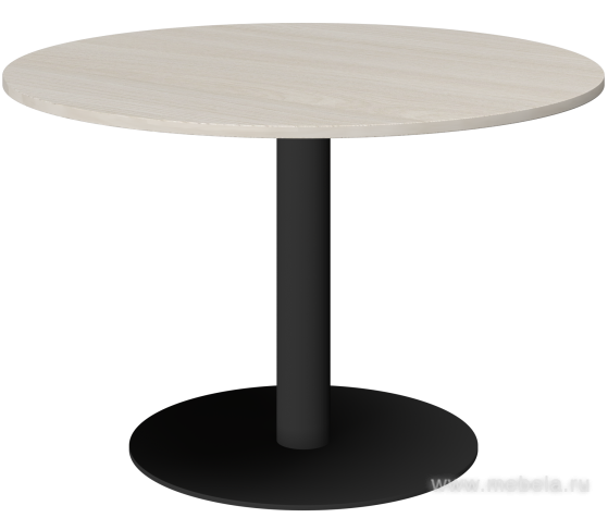 Стол для переговоров круглый на металлической опоре