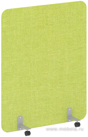 Перегородка напольная на металлических опорах, на роликах