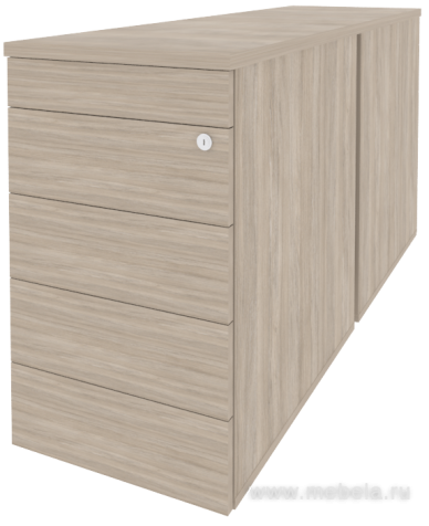 Тумба двойная приставная / опорная (TIP-ON)