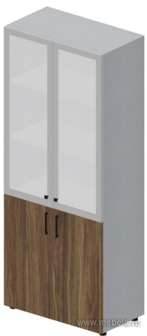 Офисный шкаф для документов (матовое стекло в раме)