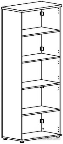 Стеллаж высокий с задней стенкой ДСП