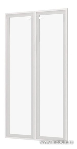 Двери стеклянные в рамке, высокие