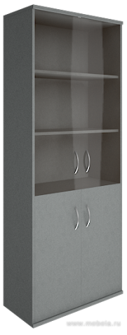 Офисный шкаф высокий широкий со стеклом