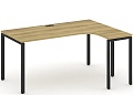 Стол письменный эргономичный Concept на П-образном металлокаркасе (правый)