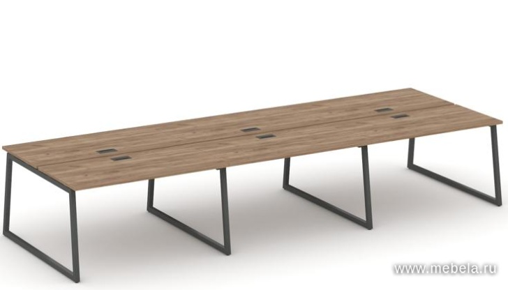 Рабочая станция двухсторонняя на T1-образных опорах 40х40