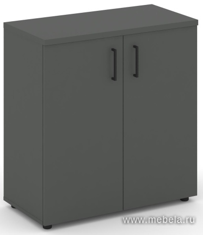 Офисный шкаф низкий широкий (2 низких фасада, задняя стенка ЛДСП)