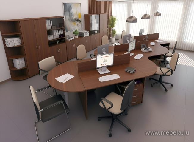 Стол эргономичный правый, с анатомической столешницей под правую руку