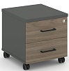 Тумба мобильная 2 ящика. Усиленные колеса