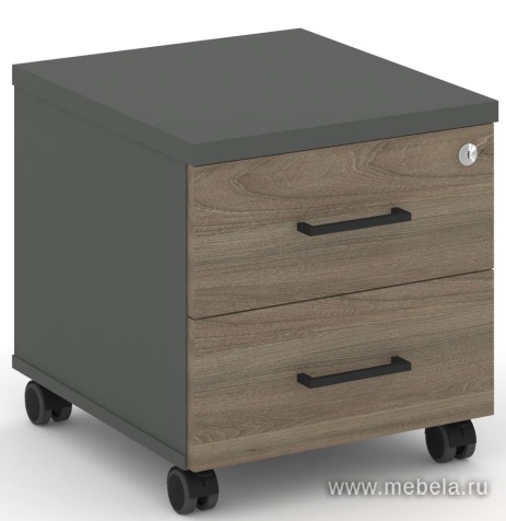 Тумба мобильная 2 ящика. Усиленные колеса