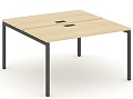 Рабочая станция двухсторонняя на П-образных опорах 40х40