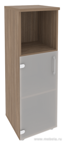 Офисный шкаф средний узкий стекло левый / правый