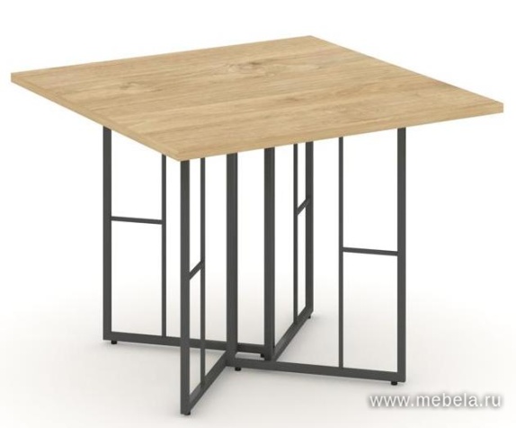 Стол переговорный квадратный, на металлокаркасе