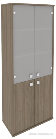 Офисный шкаф высокий для документов со стеклом Style